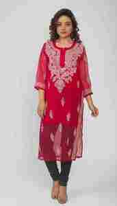 Dernière mode pour femmes Chikankari broderie haut de travail et pantalon et Dupatta costume dernière vente en gros haut pantalon ensemble pour les femmes - Product Image 4