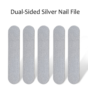 Beauty Silver Mini Frotter Sand Lime à ongles Poudre étincelante Bande de polissage Bande de frottement Noyau en bois Lime à ongles - Product Image 2