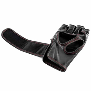 Gants de boxe MMA de qualité supérieure, respirants, design unique, personnalisation des couleurs noir et gris. - Product Image 5