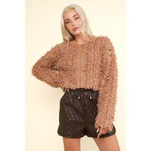 Giacca in Maglia con Zip per Donna Very J con Dettaglio in Filato Shaggy J - Product Image 3