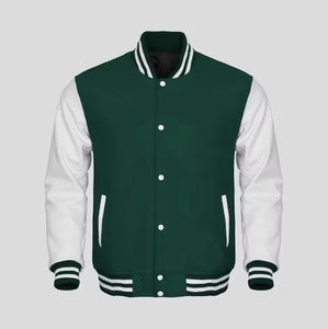 Chaqueta bomber fina personalizable para hombre, diseño universitario de secado rápido, logotipo privado, venta al por mayor, chaqueta de béisbol universitaria en blanco para hombre - Product Image 2