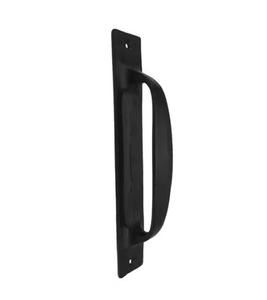 Poignée de porte de grange en fer noir enduit de poudre sans rouille nouveau style, matériel pour hangars, fermes et clôtures - Product Image 1