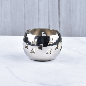 Candelabro votivo T-light de plata pulida de alta calidad para Estilo de vida ambiental, latón de diseñador hecho a mano para decoración del hogar de boda - Product Image 4