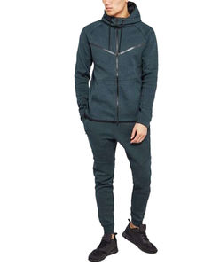 Conjuntos de nailon para hombre de dos piezas personalizados al por mayor, chaqueta cortavientos de gran tamaño con bloque de color y bolsillo trasero con cremallera, chándal de invierno transpirable - Product Image 1