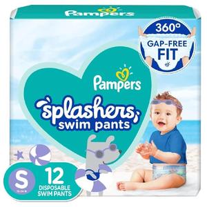 Todos los tamaños disponibles para los pañales de natación Pampers Splashers, de algodón, con protección 3D contra fugas, suaves y transpirables, a precio de descuento. - Product Image 2