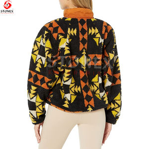 Veste polaire boutonnée personnalisée de meilleure qualité Long Wind Break Warm Fleece Cotton Fill Latest Design Wholesale Supply - Product Image 2