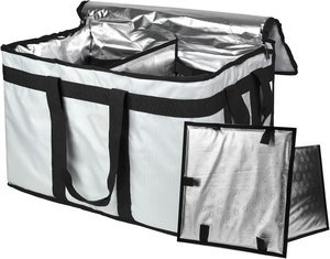 Sac isotherme pour repas froids avec fond et séparateur intégrés pour aliments chauds et froids, sac isotherme pour la distribution de nourriture en extérieur - Product Image 1