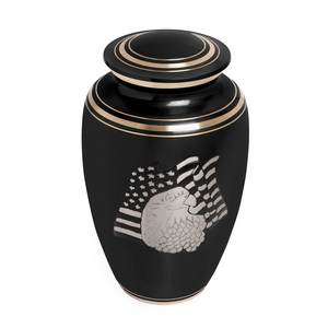Factory Wholesale Funeral Supplies Metal Ashes Jar Cremation Urn Casket For Ashes Hot Sale Handmade Metal <b>Keepsake</b> Cremation Urn - Product Image 1