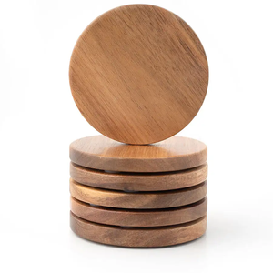 Posavasos de Madera de Acacia Ecológicos Clásicos con Logotipo Personalizado TIMELESS CRAFT TC-49, con Tamaño y Forma Personalizados - Product Image 6