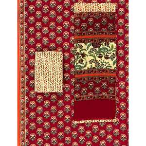 Dupatta en Mulmul non cousu, imprimé au bloc, style Shekhawati, pour costume traditionnel chinois - Product Image 1