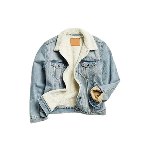 Veste en jean pour hommes de haute qualité en style décontracté 100% coton bleu foncé avec poches avant boutons broderie décoration - Product Image 4