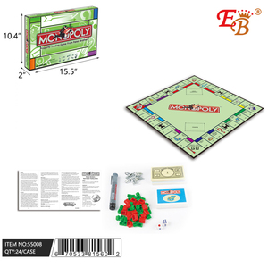 Juego de Mesa Monopoly EB, 24 Piezas, Tablero de Madera Portátil para Fiestas, Viajes, Entretenimiento, Impresión Duradera, Esquinas Cuadradas, Cartón - Product Image 1