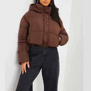 Winter New Arrival Down White Crop <b>Women</b> <b>Puffer</b> <b>Cropped</b> <b>Jacket</b> New Design <b>Women</b> Fashion High Quality <b>Puffer</b> <b>Jacket</b> BY HI 2026 - Product Image 2
