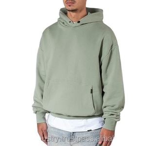 เสื้อฮู้ดแบบสวมหัวสำหรับผู้ชายเสื้อมีฮู้ดแบบวินเทจมีน้ำหนักสูงพิมพ์โลโก้ได้ตามต้องการ - Product Image 3