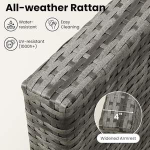 Sofa sectionnel extérieur en osier ensemble fabricant pour Patio jardin et terrasse utilisation Relaxation - Product Image 5