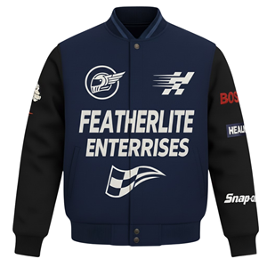 Chaqueta de Motociclista Vintage Personalizada para Hombre, de Alta Calidad, con Parche Bordado, Estilo NASCAR F1, OEM ODM Personalizado - Product Image 1