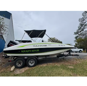 Bateau de travail professionnel élégant 2025, remorque de loisirs sportifs pour la pêche et les aventures en famille, bateau à moteur hors-bord de 23 pieds avec propulsion à jet - Product Image 4
