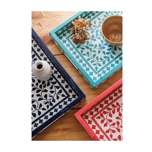 Incrustation décorative d'os avec plateau de service en résine Plateau décoratif d'incrustation d'os pour les hôtels et la maison et la cuisine Fournisseur et fabricant - Product Image 5