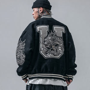 Chaqueta Universitaria con Bordado en la Espalda para Hombre, Parches Bordados a Máquina de Alta Calidad, Chaquetas Universitarias para Hombre - Product Image 1