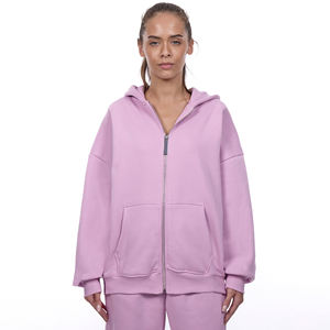 เสื้อฮู้ดสวมหัวโอเวอร์ไซส์ของผู้หญิงเสื้อกันหนาวมีซิประบายอากาศสำหรับฤดูใบไม้ร่วงและฤดูหนาว - Product Image 1