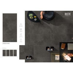 พื้นเซรามิกตกแต่งผนังภายใน600x1200มม. ผ้าฝ้ายพอร์ซเลนกระเบื้อง GRIS 60x120ซม. มาดากัสการ์ - Product Image 4