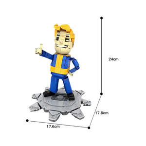 Vault Boy Construction Toy 1:6 Scale <b>Plastic</b> Figurine Educational Cartoon Building <b>Block</b> Set - Product Image 4