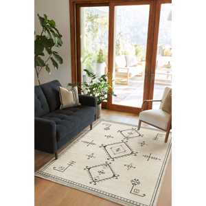 Damali Black & White Turning Tool Design de tapis élégant pour la décoration intérieure - Product Image 1