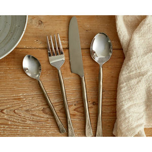 El juego de cubiertos de plata más popular para restaurantes para servir comida para fiestas de bodas, cubiertos que incluyen cuchara, tenedor, cuchillo, precio bajo - Product Image 2