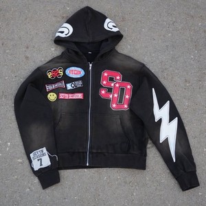 Sweat-shirt d'hiver pour homme, style 2026, personnalisé, luxe, diamants brillants, 100% coton, nouveau design, sweat-shirt à capuche streetwear scintillant avec cristaux - Product Image 4