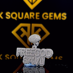 Lettre personnalisée Hip Hop pendentif, personnalisé votre lettre, hommes Hip Hop numéro pendentif, Moissanite pendentif, glace sur Hip Hop bijoux - Product Image 2