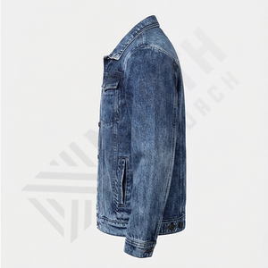 Veste en jean décontractée de haute qualité à col montant et à capuche, pour homme et femme, vêtements d'hiver, personnalisable, tendance, unisexe, vêtements d'extérieur tendance - Product Image 3