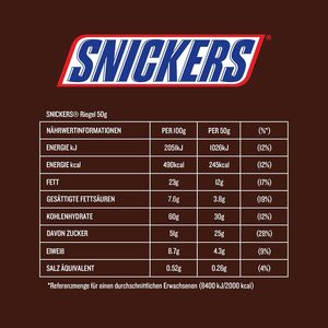 Snickers Chocolate Bars, Caramel & Peanuts, Whole Milk Chocolate, Bulk Pack, 32 x 50 g - Product Image 6