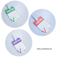 Porte-badge rigide en PVC de marque Bestom avec petite boucle pour carte d'identité et carte de visite, accessoires pour porte-badge de bureau/infirmière