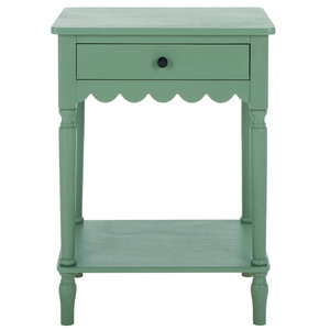 Branden 1 cajón superior mesa de acento elegante muebles de sala de estar con diseño único - Product Image 1