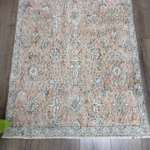 Alfombra Turca Vintage, Alfombra Decorativa de 3x5.5 pies (91x168 cm), Alfombra de Lana Marrón Abstracta - Product Image 2