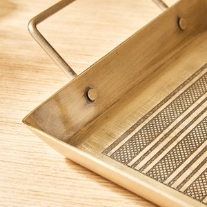 Hotel Metal Serving <b>Trays</b> Customized Light Luxury Silver Stainless Steel Metal <b>Storage</b> <b>Tray</b> Upscale Leather Hotel Service <b>Tray</b> - Product Image 4