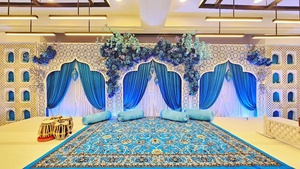 Escenario árabe más hermoso para grandes bodas Anillo elegante Ceremonia Escenario Decoración Gran tema musulmán Decorado Escenario de recepción - Product Image 3