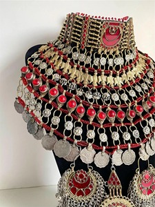 Cuentas de Cobre Hechas a Mano, Joyería Cultural Tribal Afgana Bohemia, Accesorio de Moda Étnico Vintage Decorativo para Mujer, Fiesta - Product Image 3