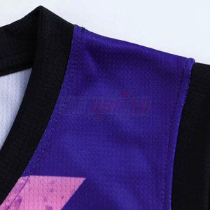 Maillots de basket personnalisables pour équipes adultes – Kit deux pièces avec impression logo et sponsor – 100 % polyester antibactérien sans manches - Product Image 4