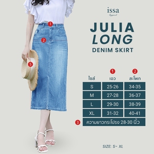 กระโปรงผ้ายีนส์แมกซี่เอวสูงลำลองแบบสมาร์ทของผู้หญิงเสื้อเบลาส์ไซส์ใหญ่พิเศษสำหรับฤดูใบไม้ร่วง - Product Image 5