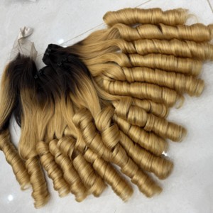 ส่วนขยายของมนุษย์บริสุทธิ์จากเวียดนามขายดีที่สุดสำหรับผมบลอนด์แบบหนาสองเท่าแบบเต็ม - Product Image 2