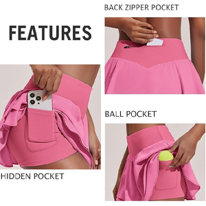 Jupe de pickleball de tennis personnalisée jupe de pickleball de gymnastique de sports d'été pour les femmes personnalisée en gros OEM - Product Image 5