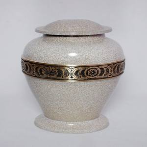 Urnas de cenizas funerarias decorativas de Metal recién llegadas de Color Rosa Diseño de hoja dorada Última llegada Diseño antiguo Metal decorativo - Product Image 5