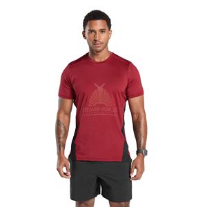 OEM Men's Gym Fitness Ringer T-Shirt 95% Modal 5% Spandex Classic Crew Neck Short Sleeve Casual Solid Pattern Workout Tee shirt - Product Image 2