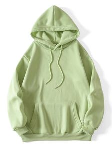 เสื้อฮู้ดลำลองโอเวอร์ไซส์สำหรับผู้ใหญ่เสื้อฮู้ดสีครีมสำหรับเด็กผู้หญิงทรงหลวมมีฮู้ดขนสัตว์พิมพ์ลายเรียบๆ - Product Image 5