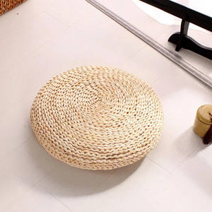 Pouf artisanal essentiel pour la maison, tabouret en jacinthe d'eau, poufs en gros, chaises ottomanes - Product Image 5