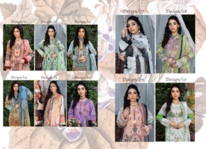 Collezione Invernale da Donna <span class=keywords><strong>Riaz</strong></span> Arts Mashaal Lawn D-05 Abiti Shalwar Kameez in Cotone Ricamato ad Asciugatura Rapida Indiani/Pakistani - Product Image 6