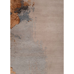 Alfombras de Lana y Seda de Bambú Entrelazadas a Mano Entropy, Patrón Abstracto Rosa y Morado para Uso Doméstico - (13027) - Product Image 3