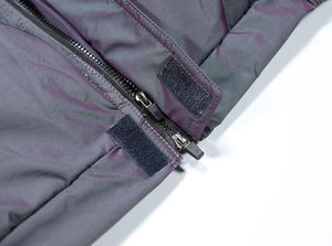Chaquetas acolchadas reflectantes con cremallera de algodón y cuello levantado de diseño personalizado OEM para hombre, chaqueta de invierno ligera suave de invierno al por mayor - Product Image 3