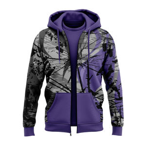 Sudadera con capucha personalizada de invierno, con sublimación 3D, transpirable, de secado rápido, con cremallera, para hombre y mujer, con estampado digital completo, estilo streetwear. - Product Image 5